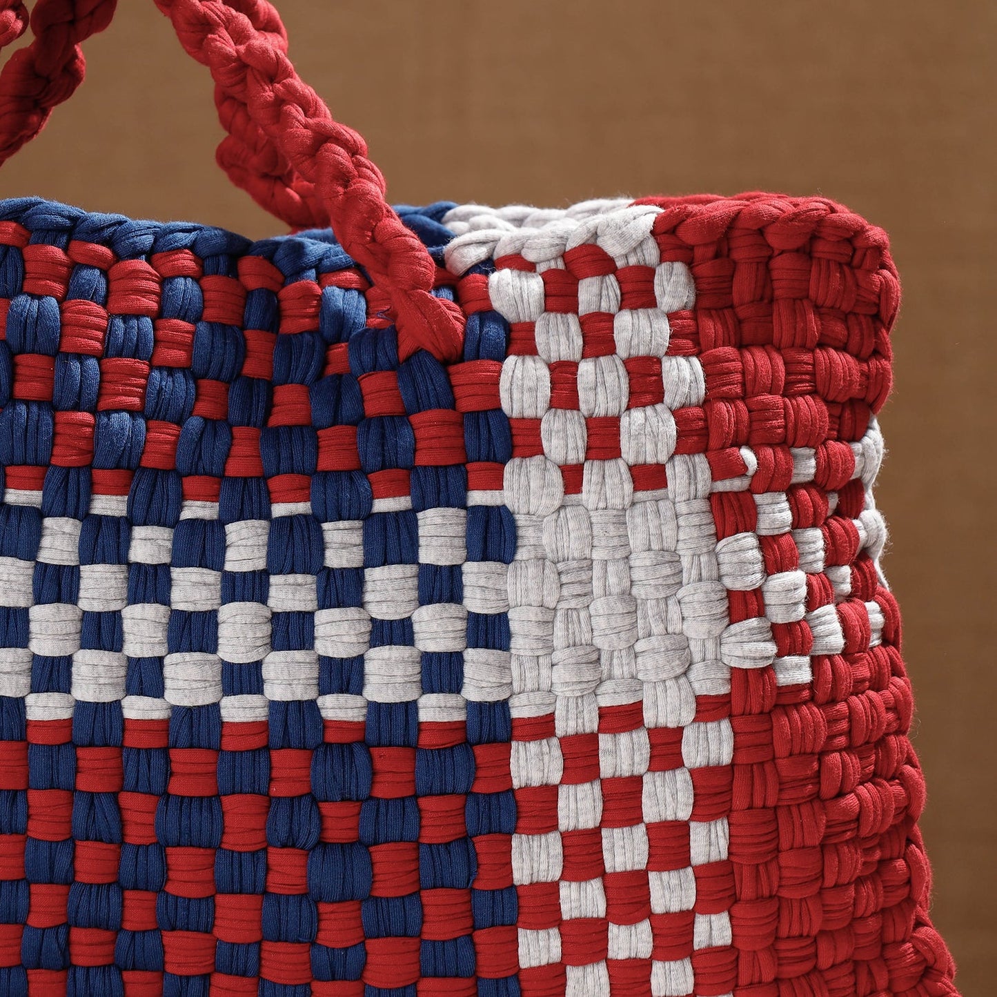 Handwoven Upcycled Cotton Laptop Bag