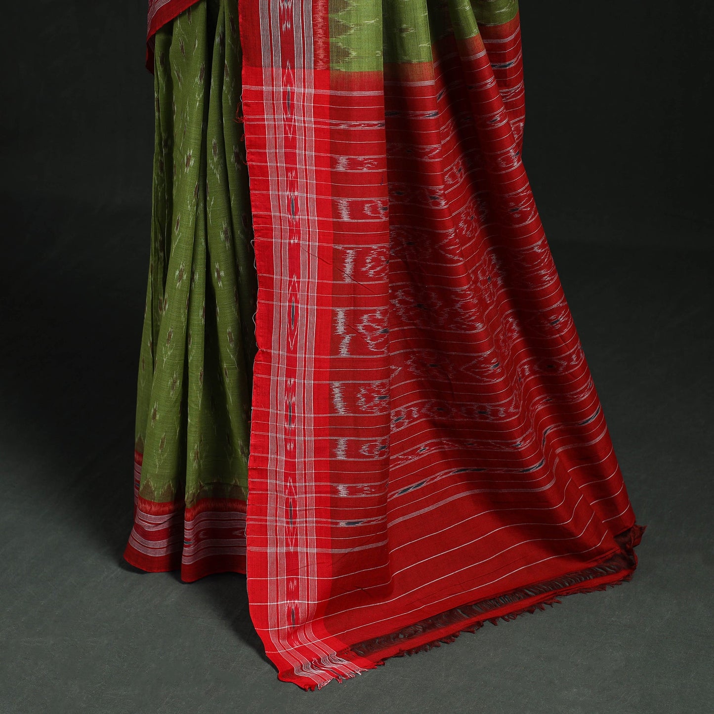 Ikat handloom cotton sambalpuri saree 19 - handcrafted