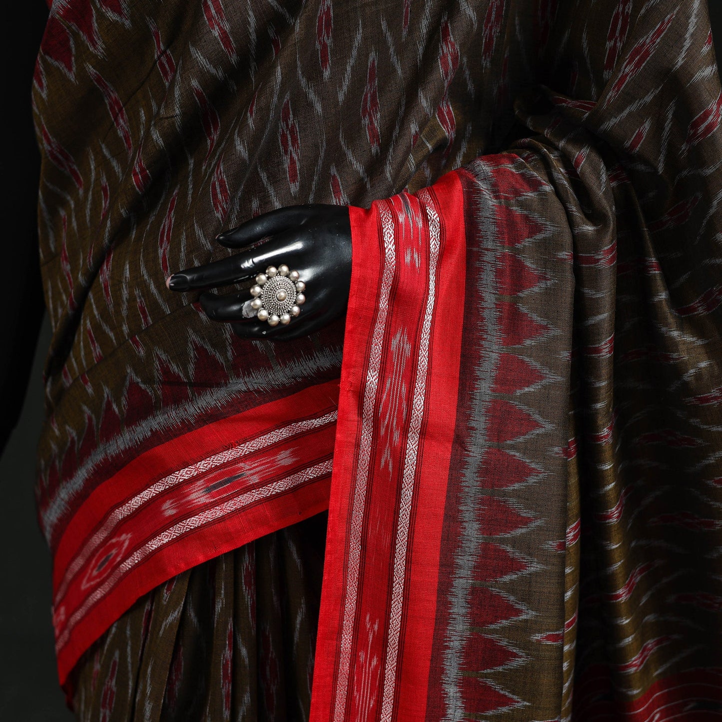 Ikat handloom cotton sambalpuri saree 30 - handcrafted