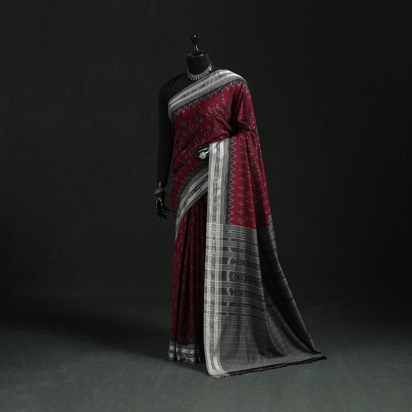 Ikat handloom cotton sambalpuri saree 64 - handcrafted