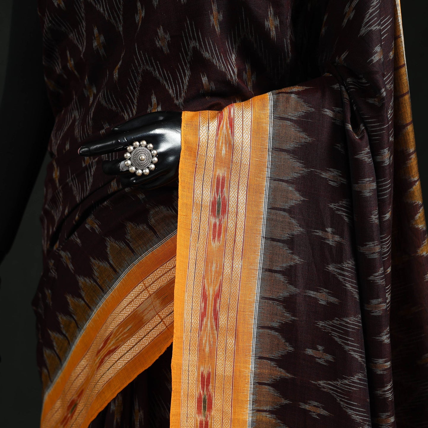 Ikat handloom cotton sambalpuri saree 65 - handcrafted