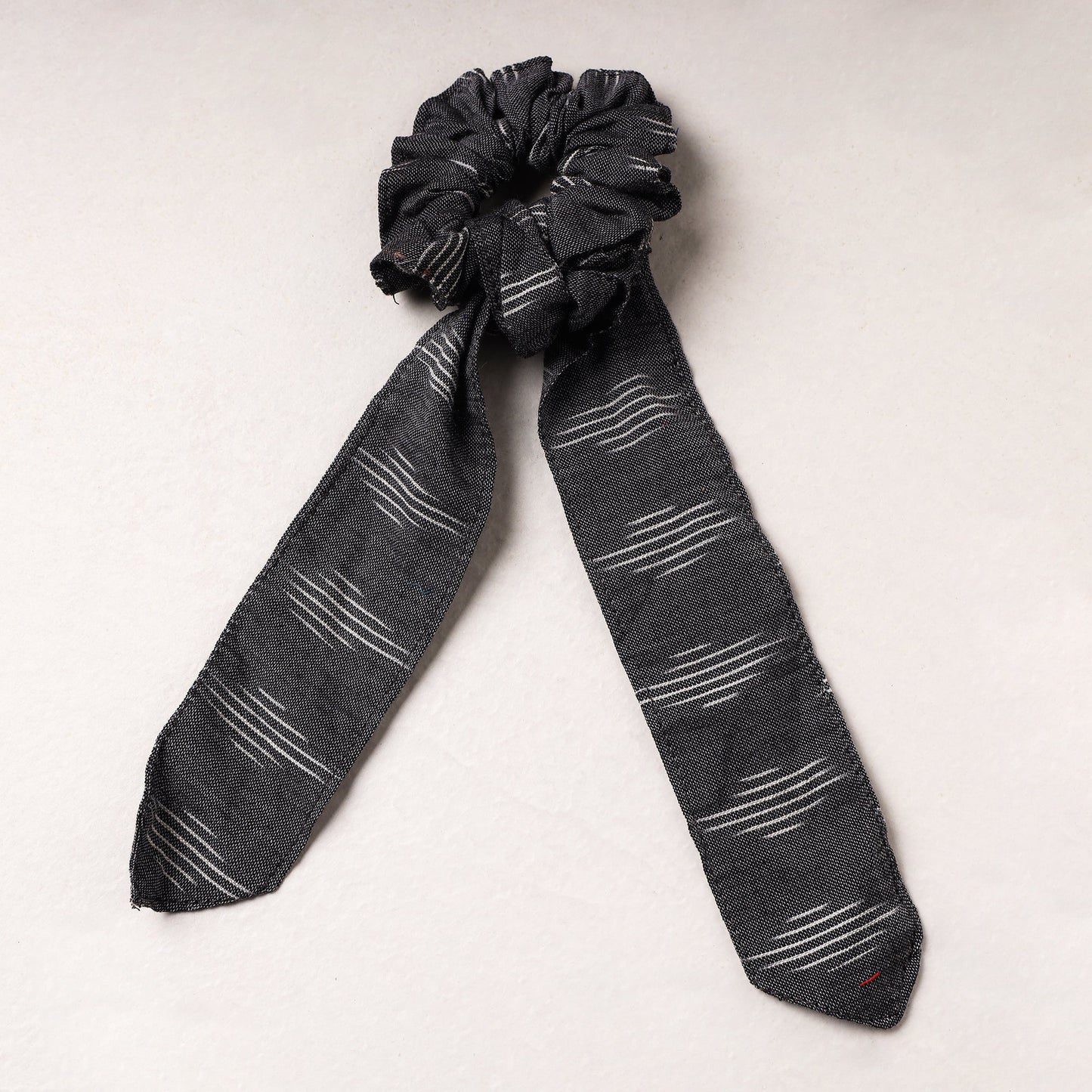 Ikat Weave Cotton Elastic Rubber Band/Scrunchie Tie
