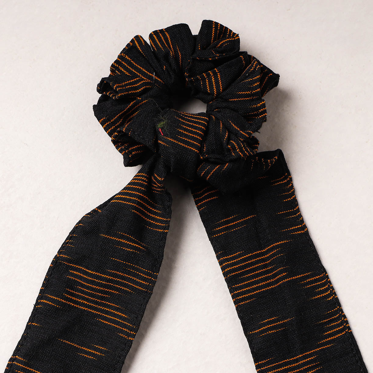 Ikat Weave Cotton Elastic Rubber Band/Scrunchie Tie