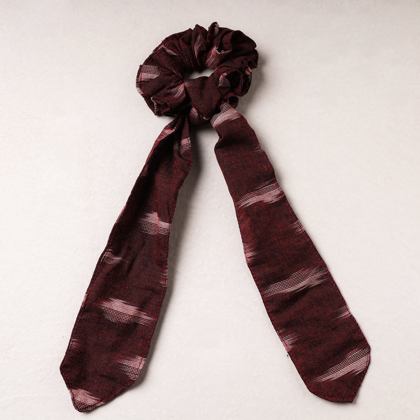 Ikat Weave Cotton Elastic Rubber Band/Scrunchie Tie