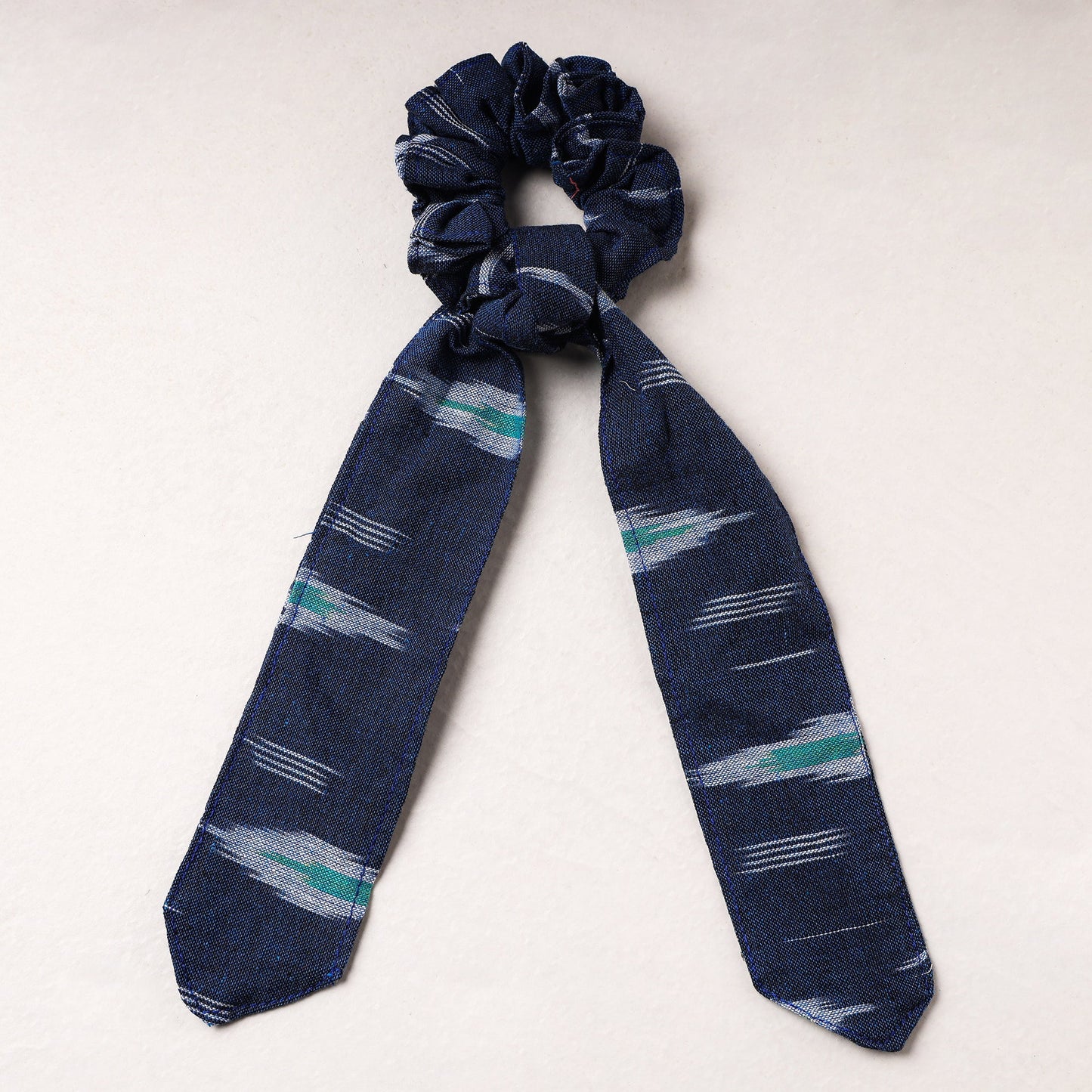 Ikat Weave Cotton Elastic Rubber Band/Scrunchie Tie