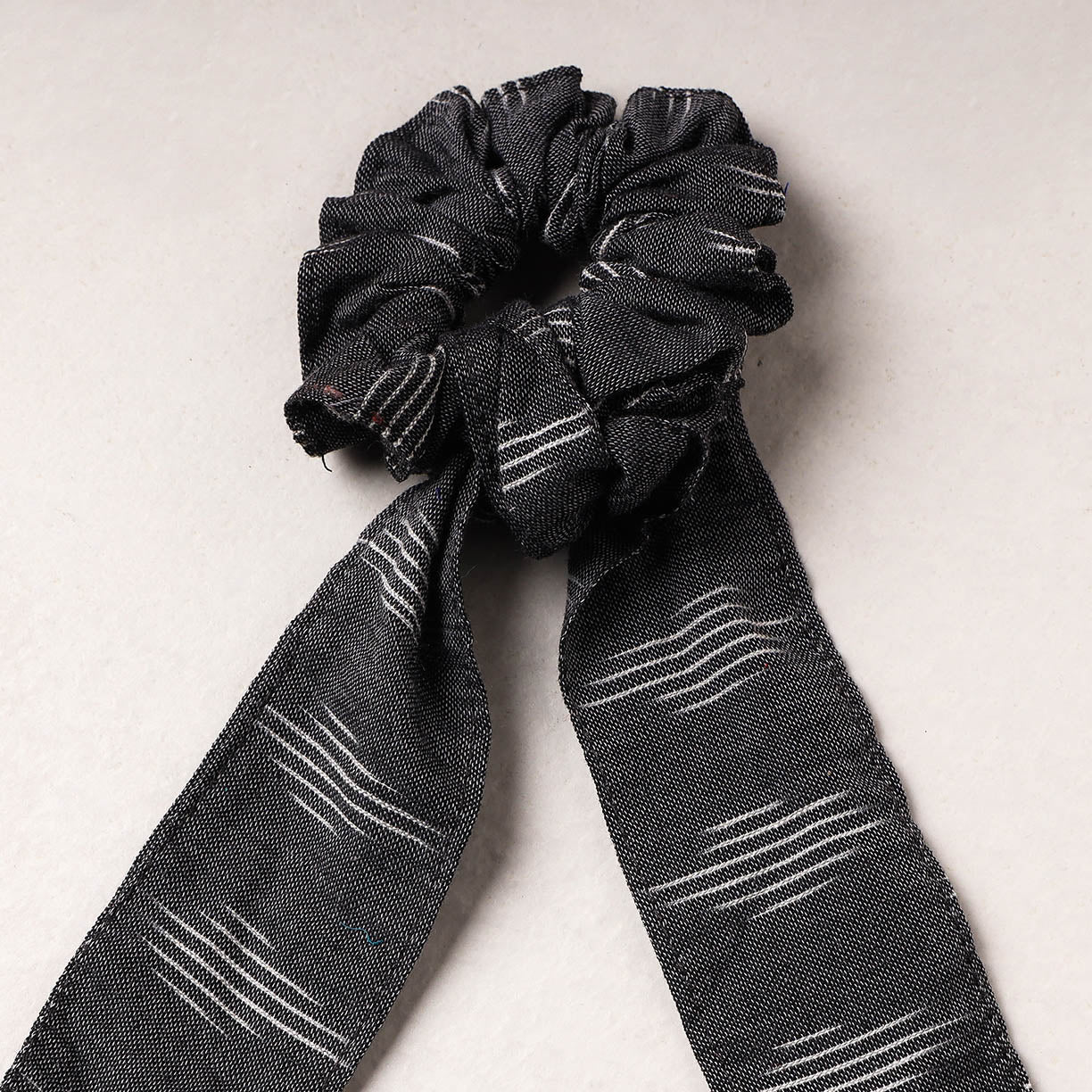 Ikat Weave Cotton Elastic Rubber Band/Scrunchie Tie