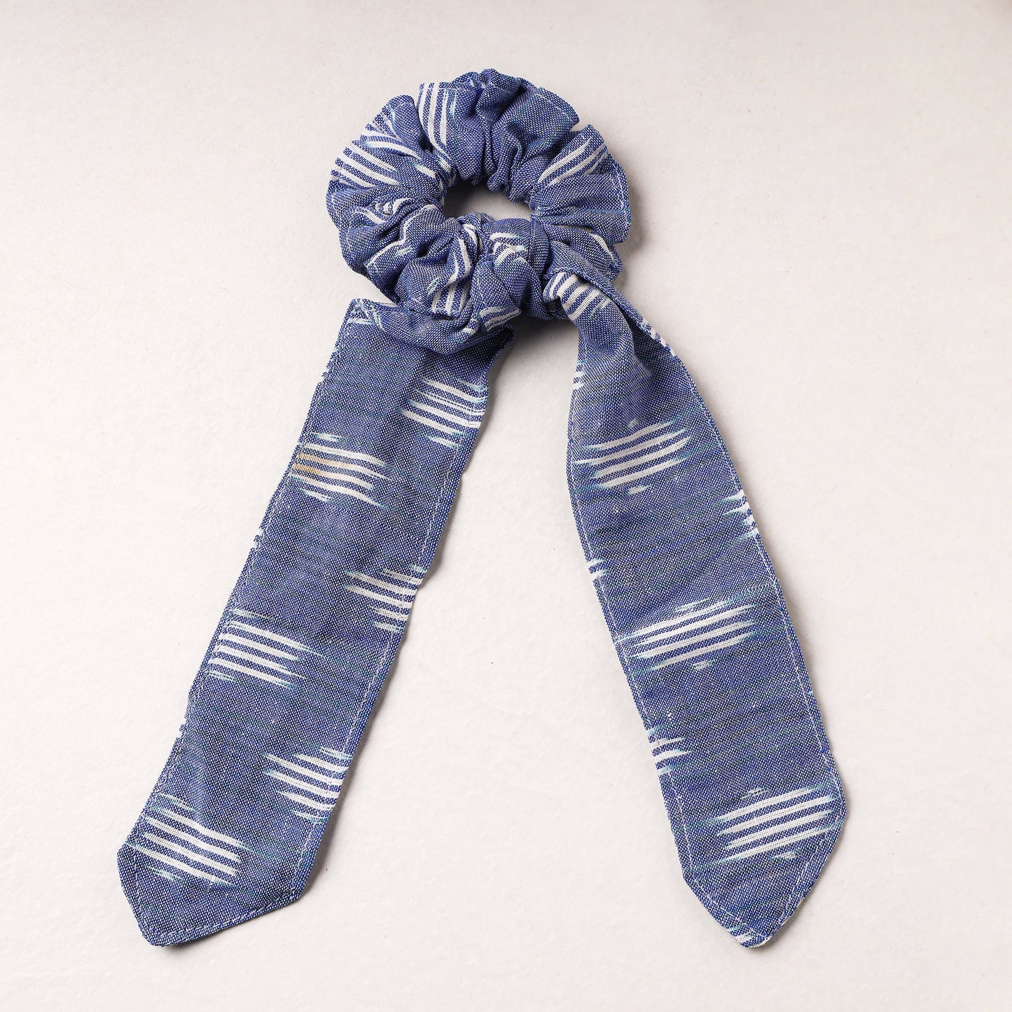 Ikat Weave Cotton Elastic Rubber Band/Scrunchie Tie
