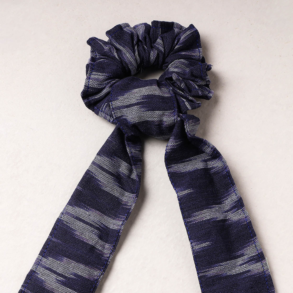 Ikat Weave Cotton Elastic Rubber Band/Scrunchie Tie