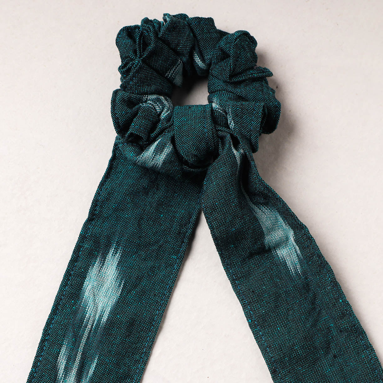 Ikat Weave Cotton Elastic Rubber Band/Scrunchie Tie