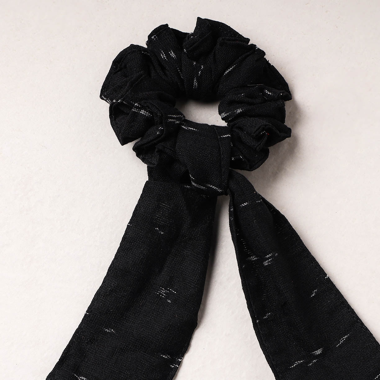 Ikat Weave Cotton Elastic Rubber Band/Scrunchie Tie