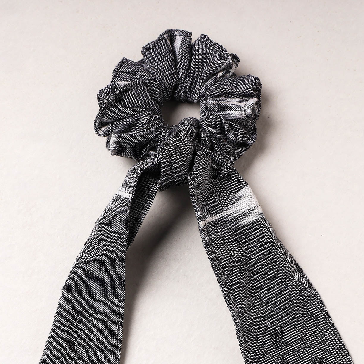 Ikat Weave Cotton Elastic Rubber Band/Scrunchie Tie
