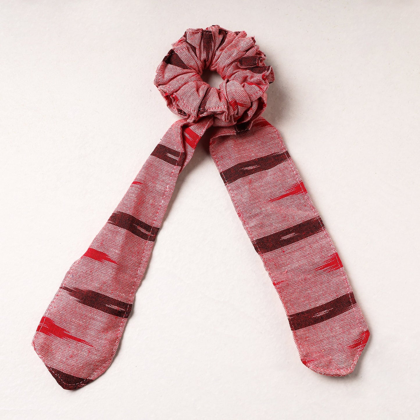 Ikat Weave Cotton Elastic Rubber Band/Scrunchie Tie