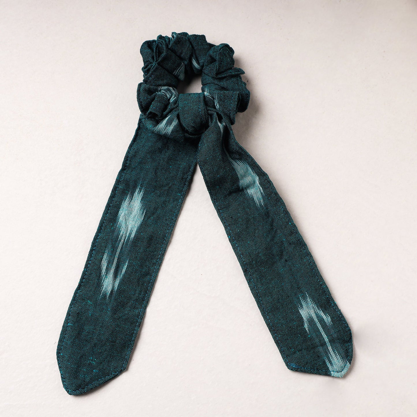 Ikat Weave Cotton Elastic Rubber Band/Scrunchie Tie