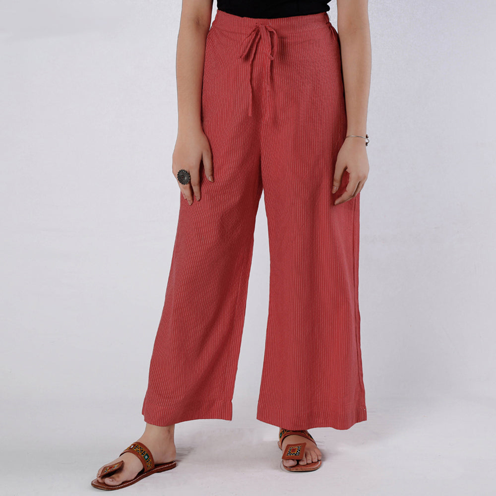 Running Stitch Cotton Palazzo by iTokri Casuals