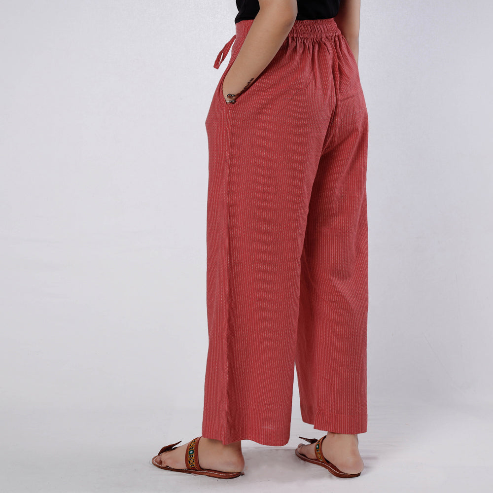 Running Stitch Cotton Palazzo by iTokri Casuals
