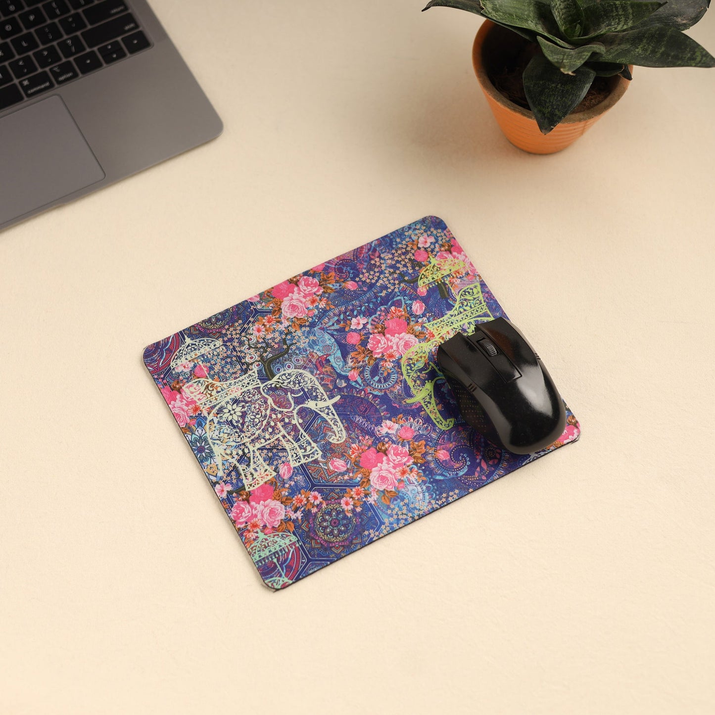 Indian Wedding Elephant Printed Mouse Pad