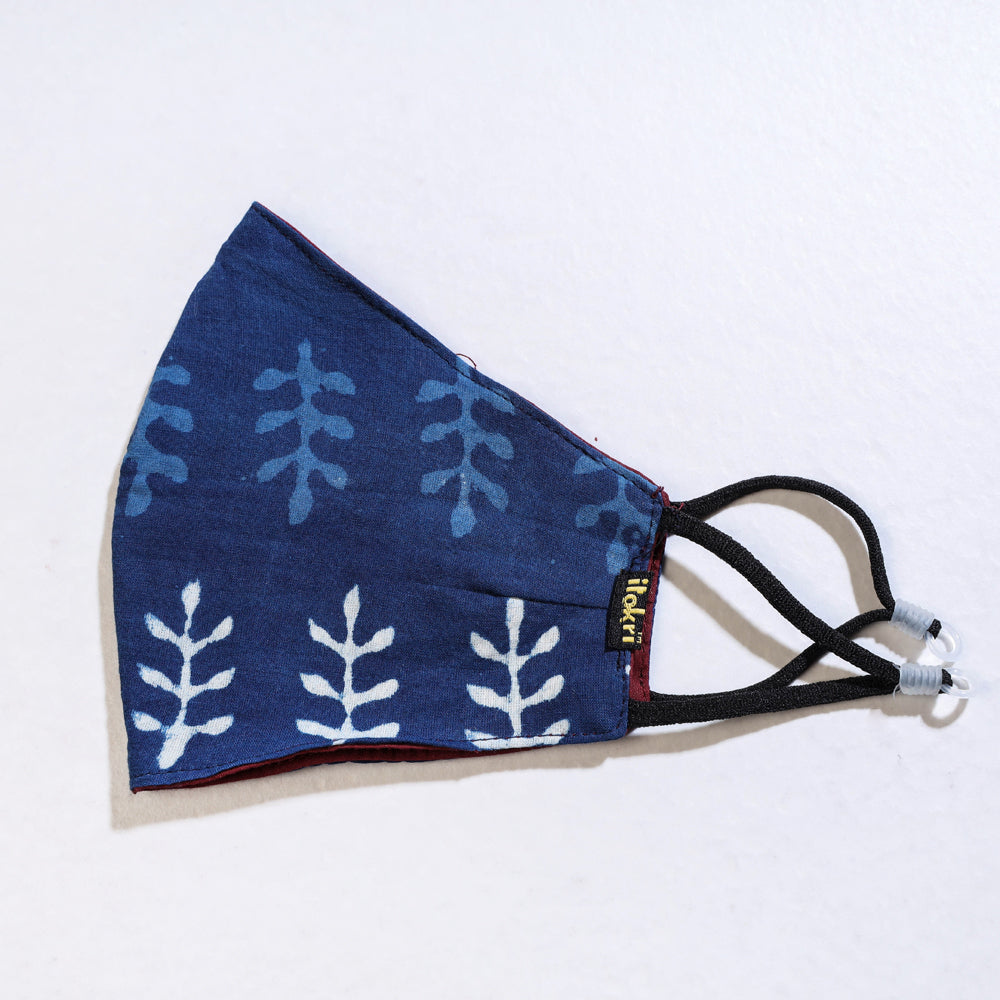 Bindaas Block Print Cotton 3 Layer Snug Fit Face Cover