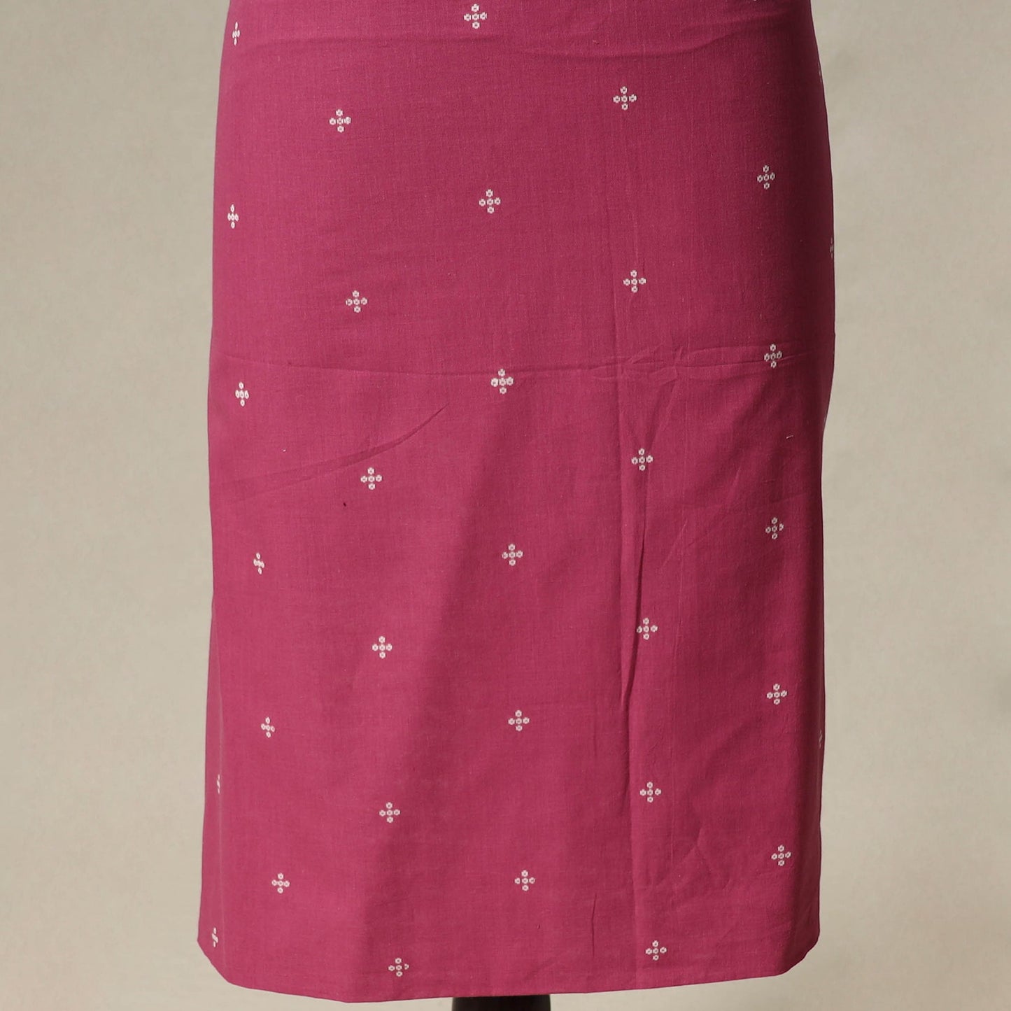 Jacquard cotton 2pc unstitched dress material with earrings