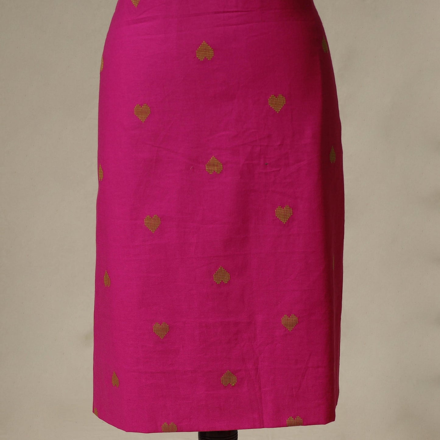 Jacquard cotton 2pc unstitched dress material with earrings