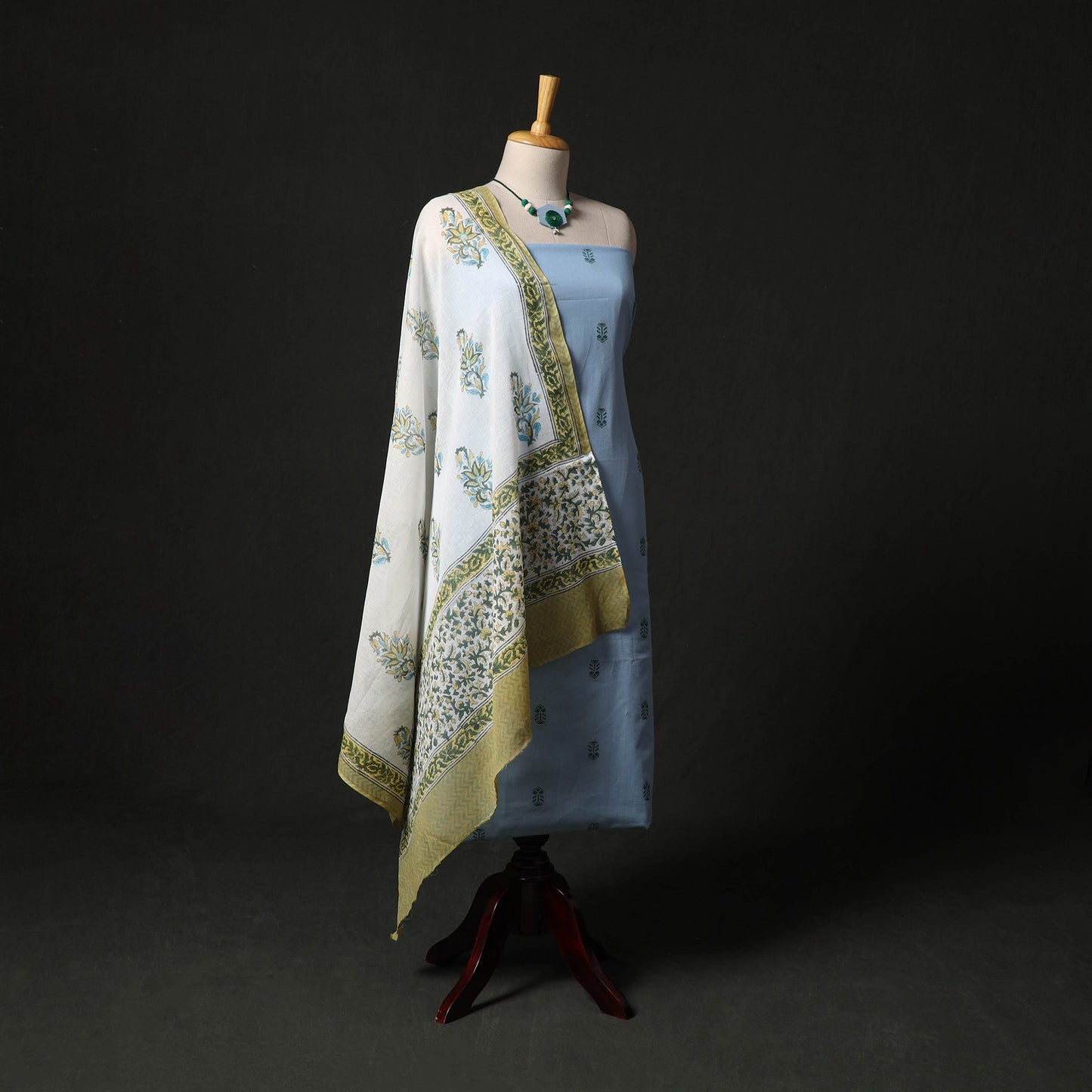 Jacquard cotton 2pc unstitched dress material