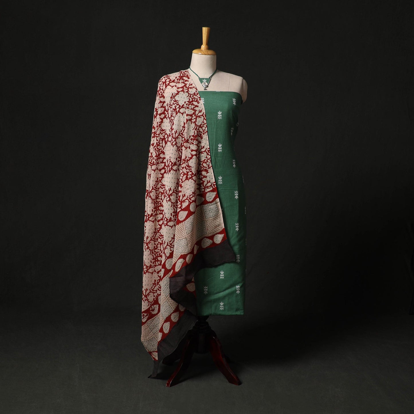 Jacquard cotton 2pc unstitched dress material