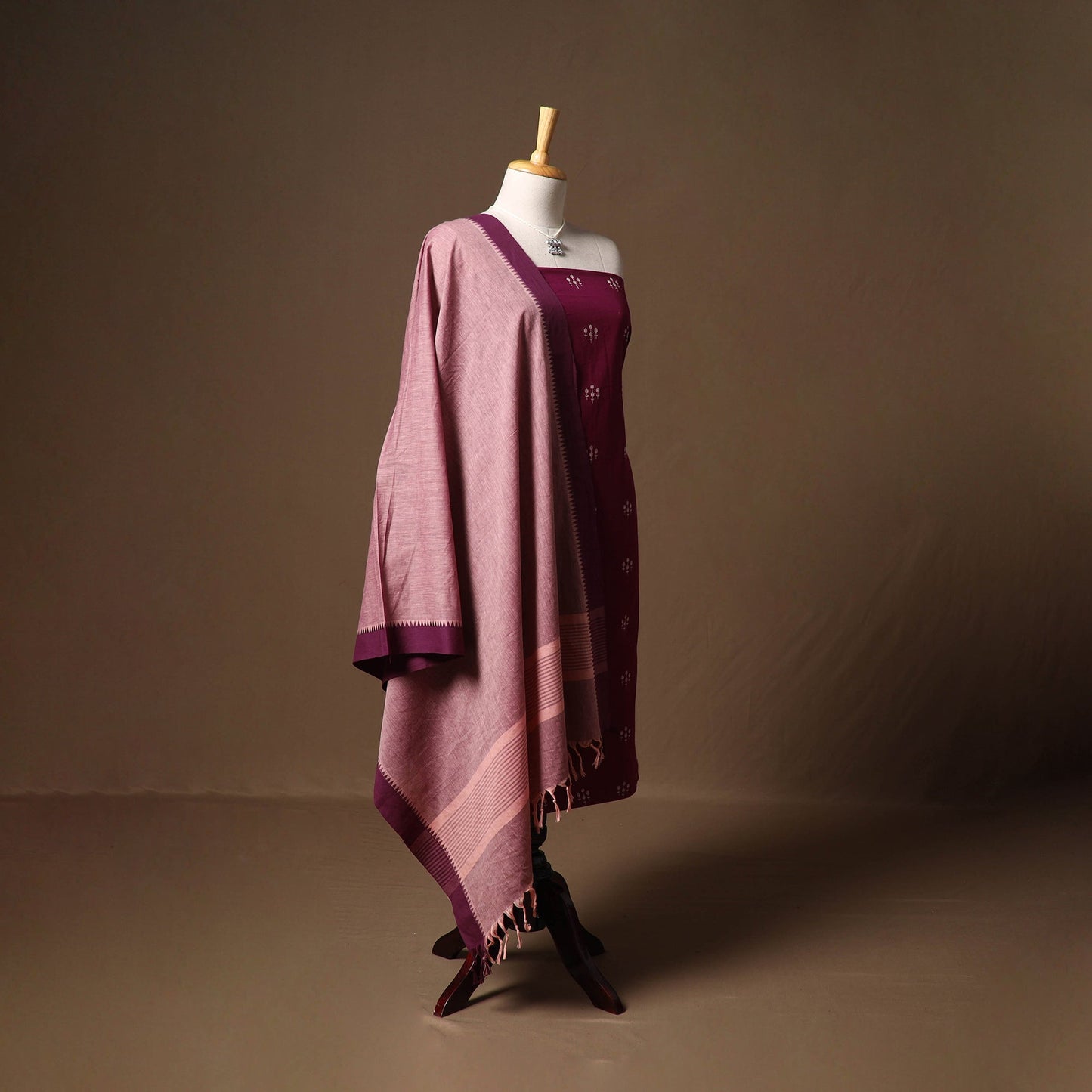 Jacquard cotton 2pc unstitched dress material