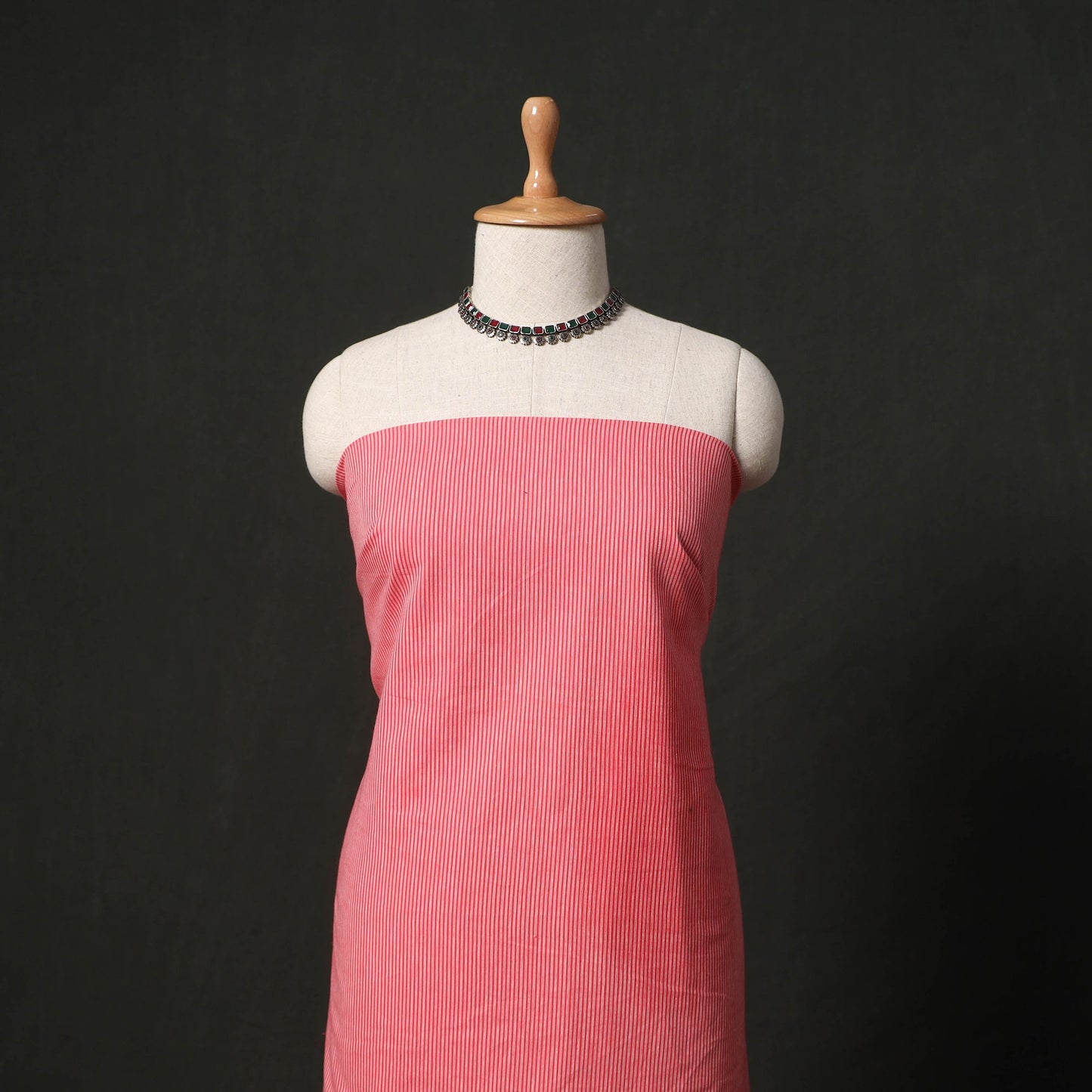 Jacquard cotton 2pc unstitched dress material kurta set