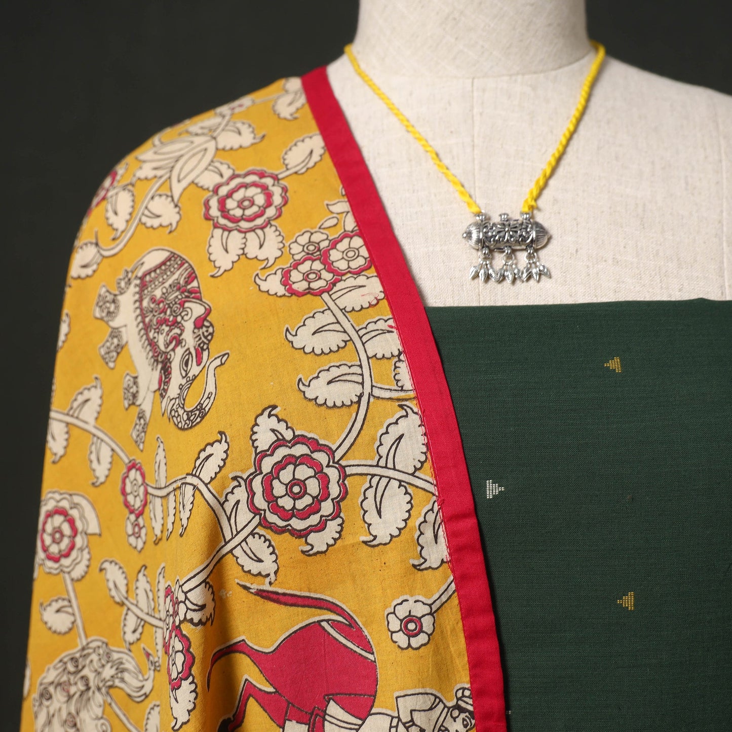 Jacquard cotton 2pc unstitched dress material kurta set