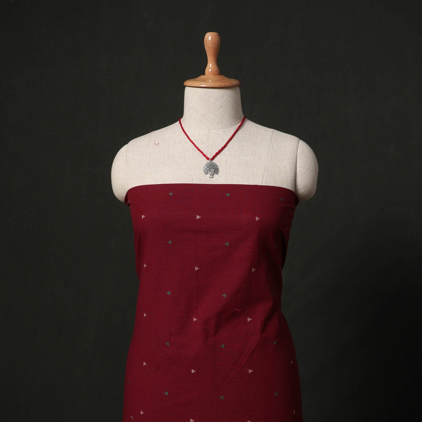 Jacquard cotton 2pc unstitched dress material kurta set