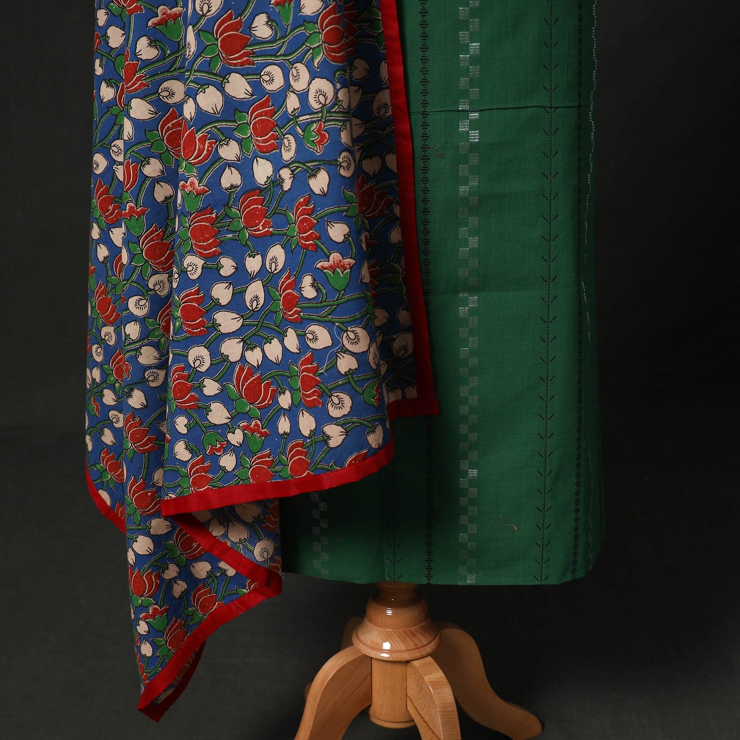 Jacquard cotton 2pc unstitched dress material kurta set