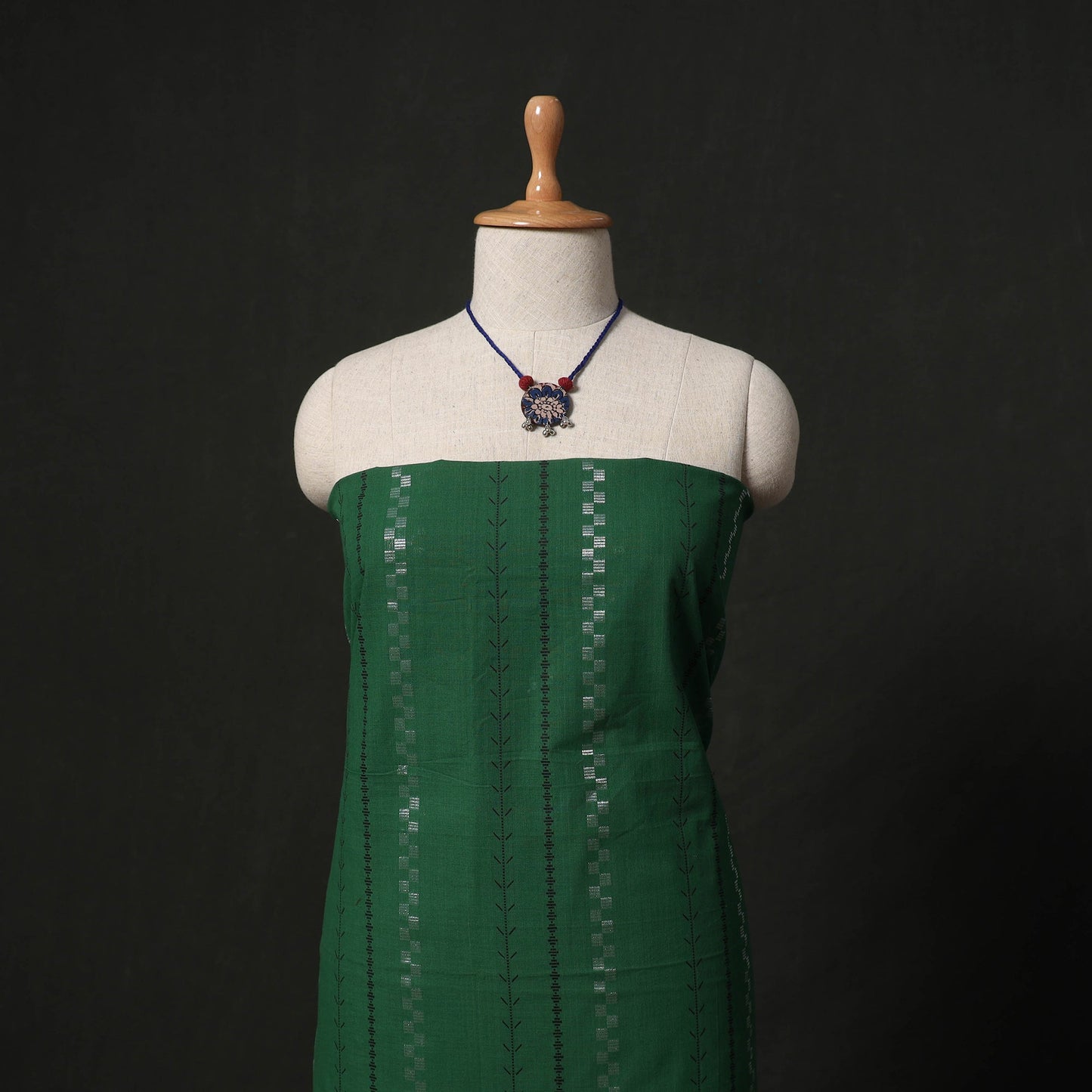 Jacquard cotton 2pc unstitched dress material kurta set