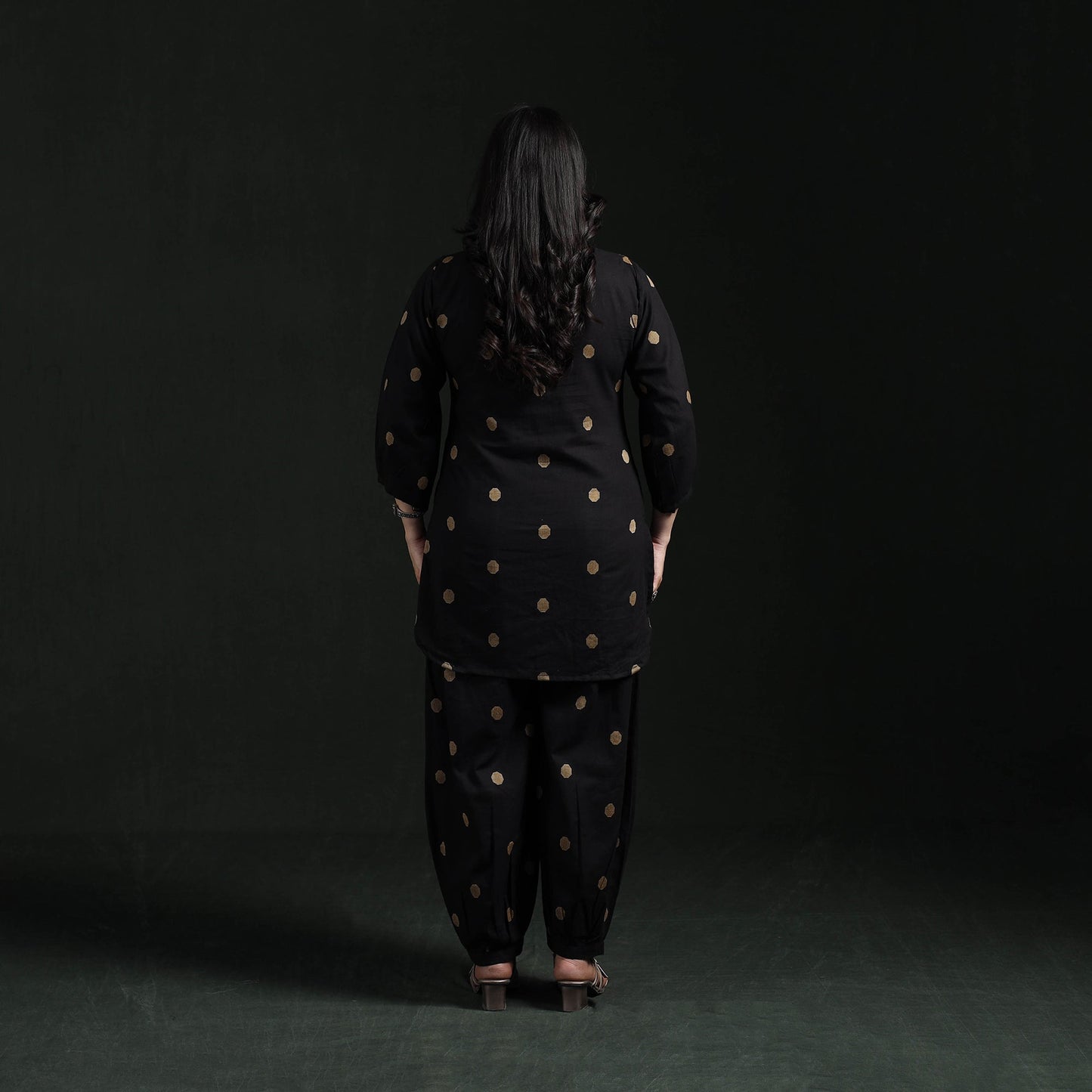 Jacquard cotton co-ord set for women 07 - handcrafted