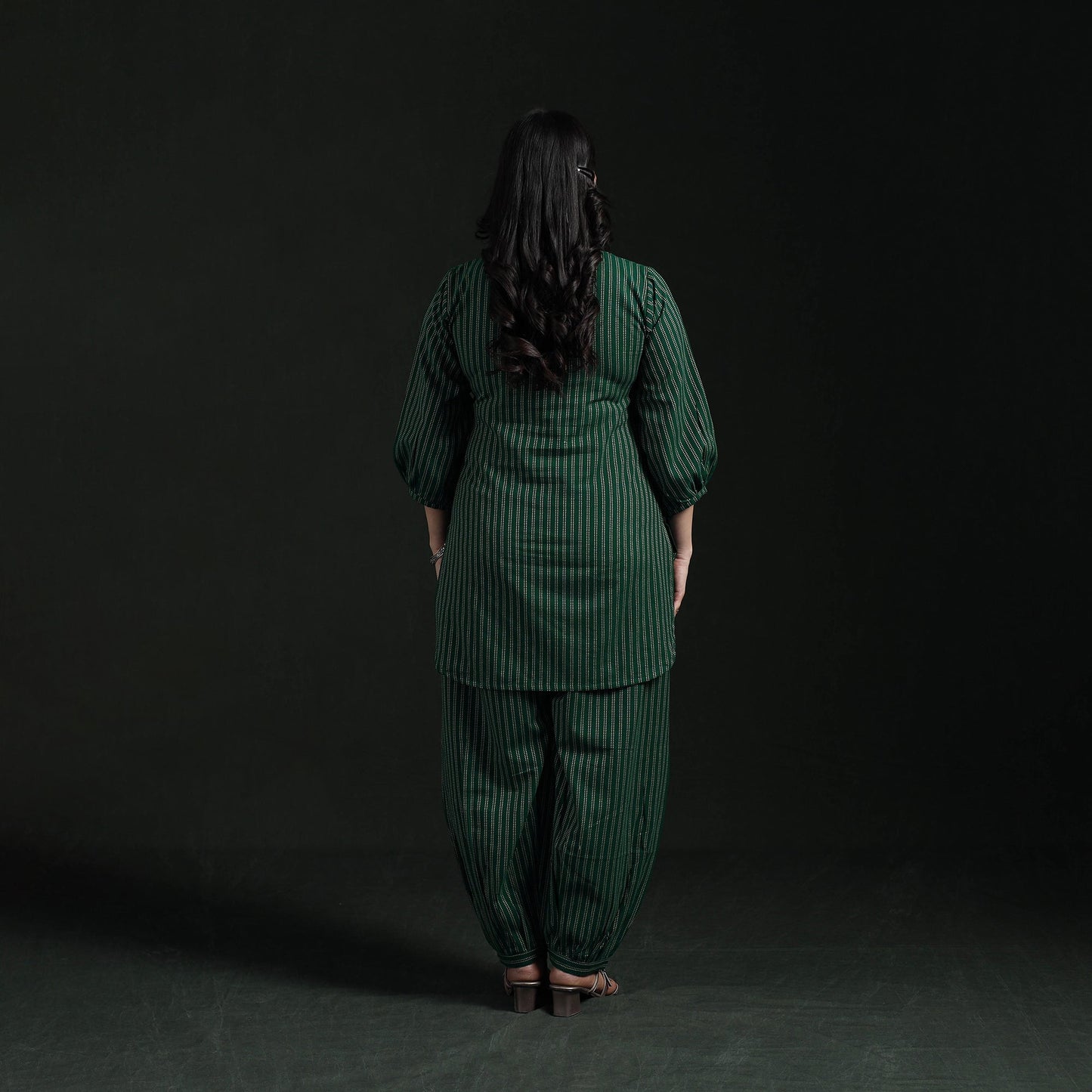 Jacquard cotton co-ord set for women 08 - handcrafted