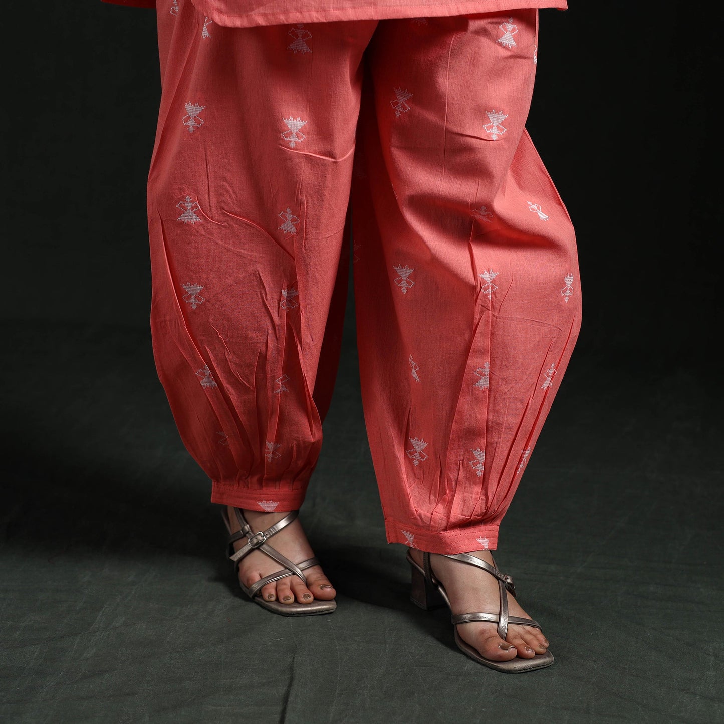 Jacquard cotton co-ord set for women 09 - handcrafted