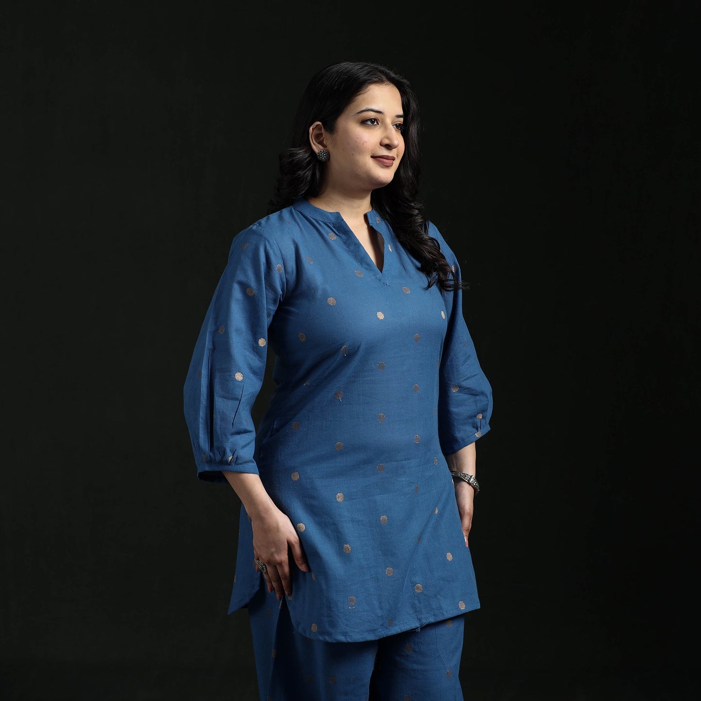 Jacquard cotton co-ord set for women 10 - handcrafted