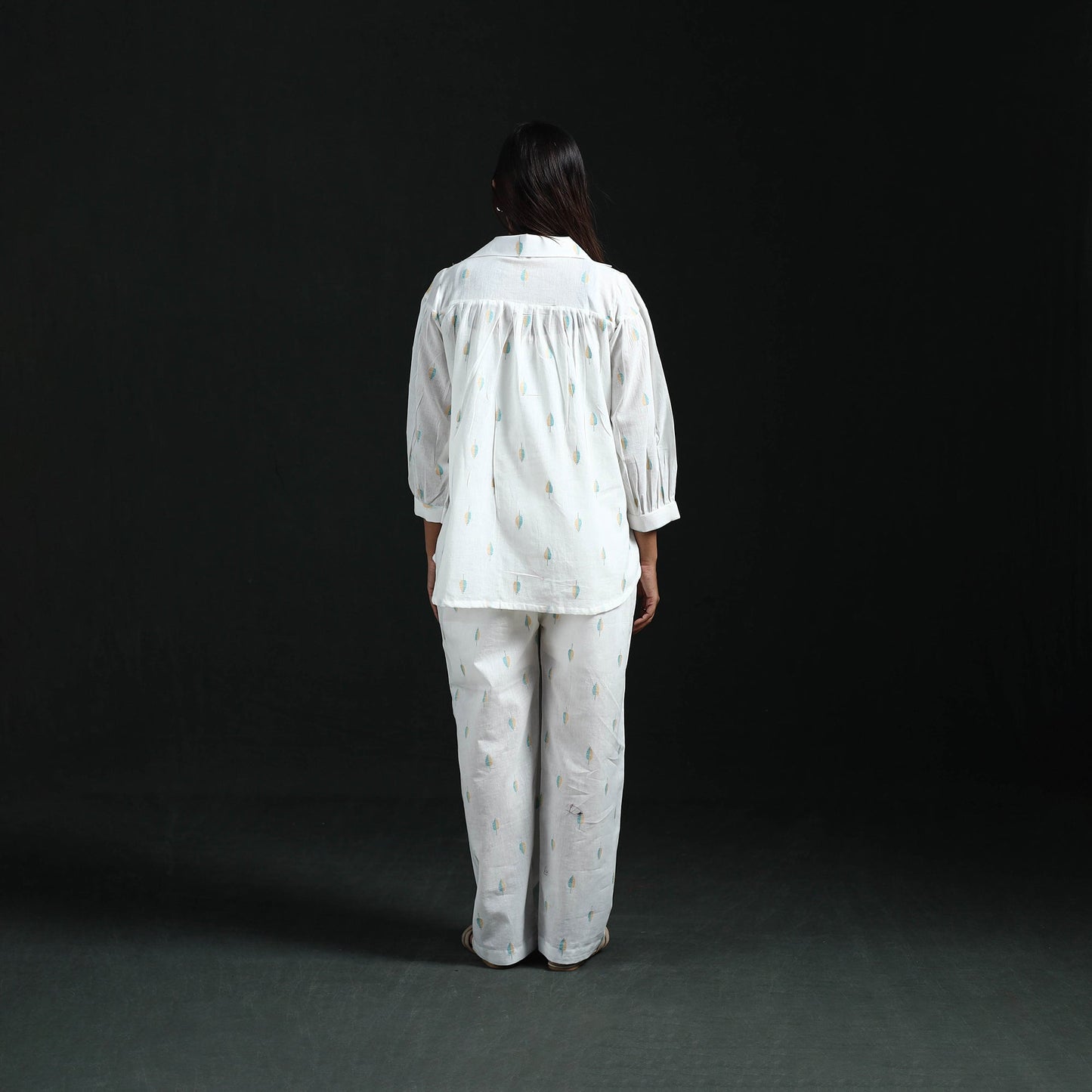 Jacquard cotton co-ord set for women 13 - handcrafted