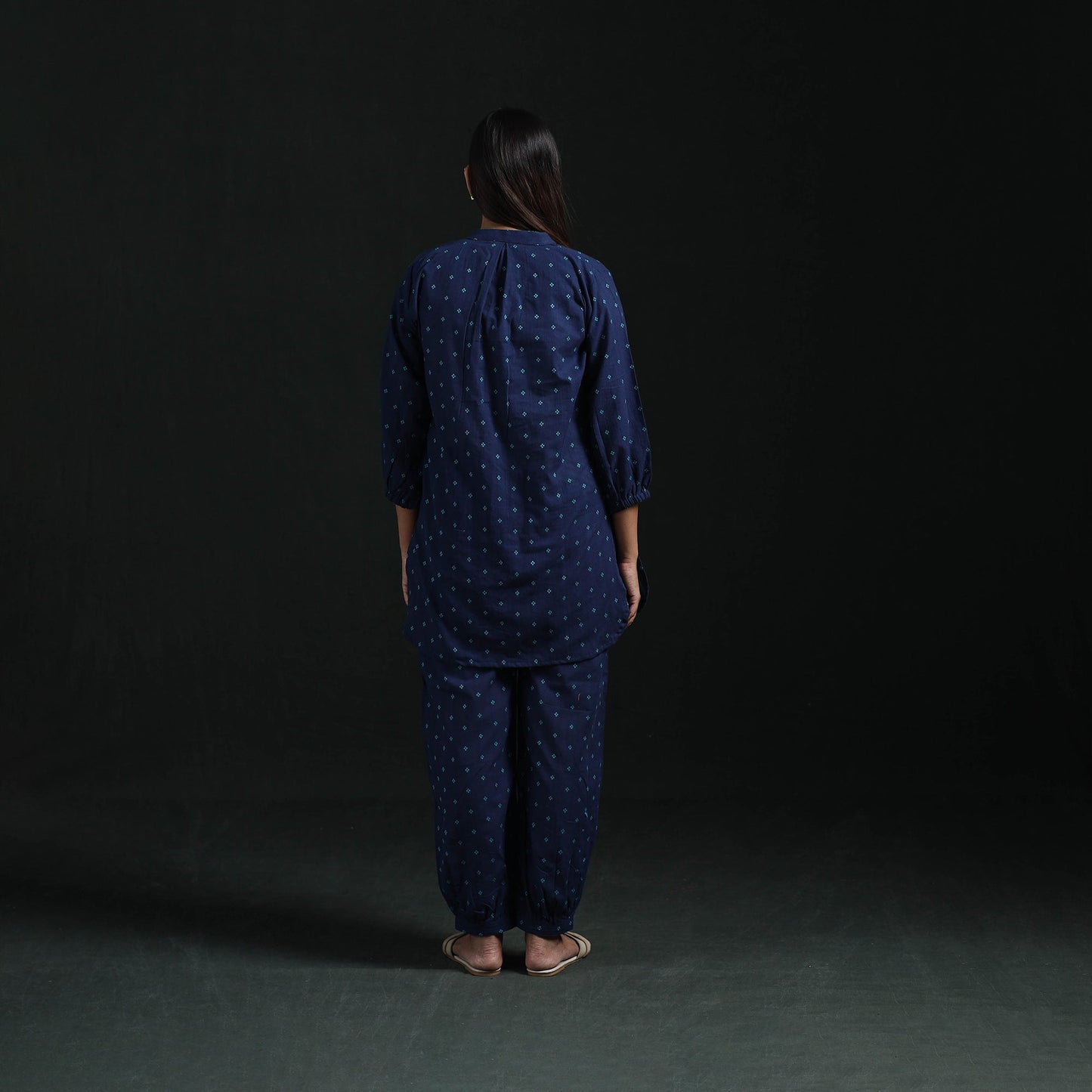 Jacquard cotton co-ord set for women 16 - handcrafted