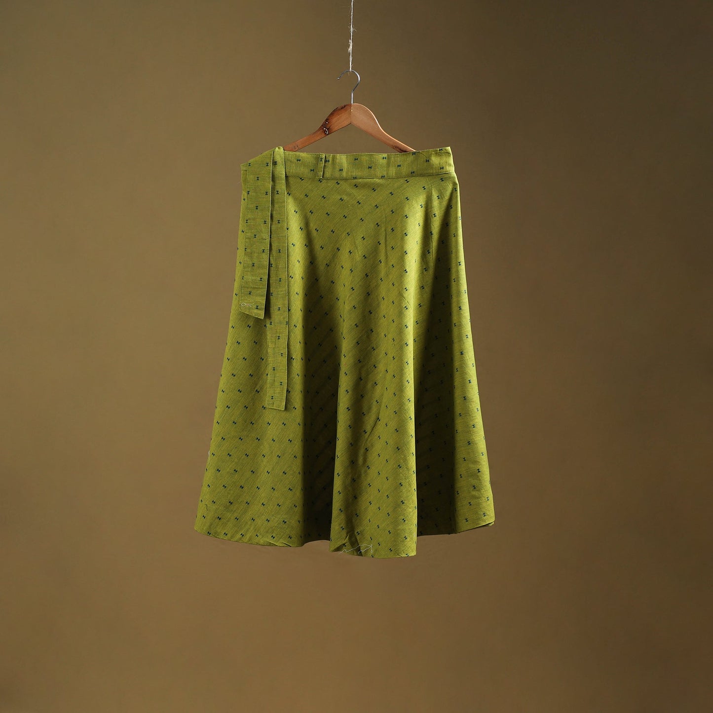 Jacquard weave cotton wrap around skirt 28 - handcrafted