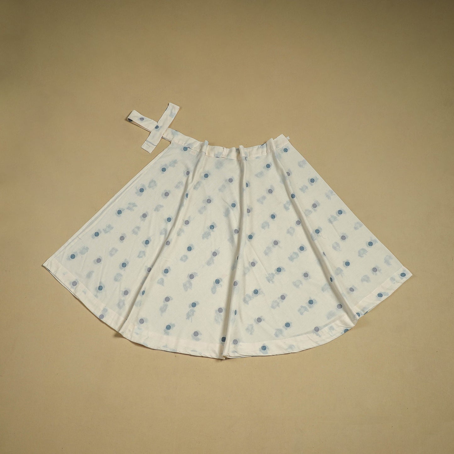 Jacquard weave cotton wrap around skirt 33 - handcrafted