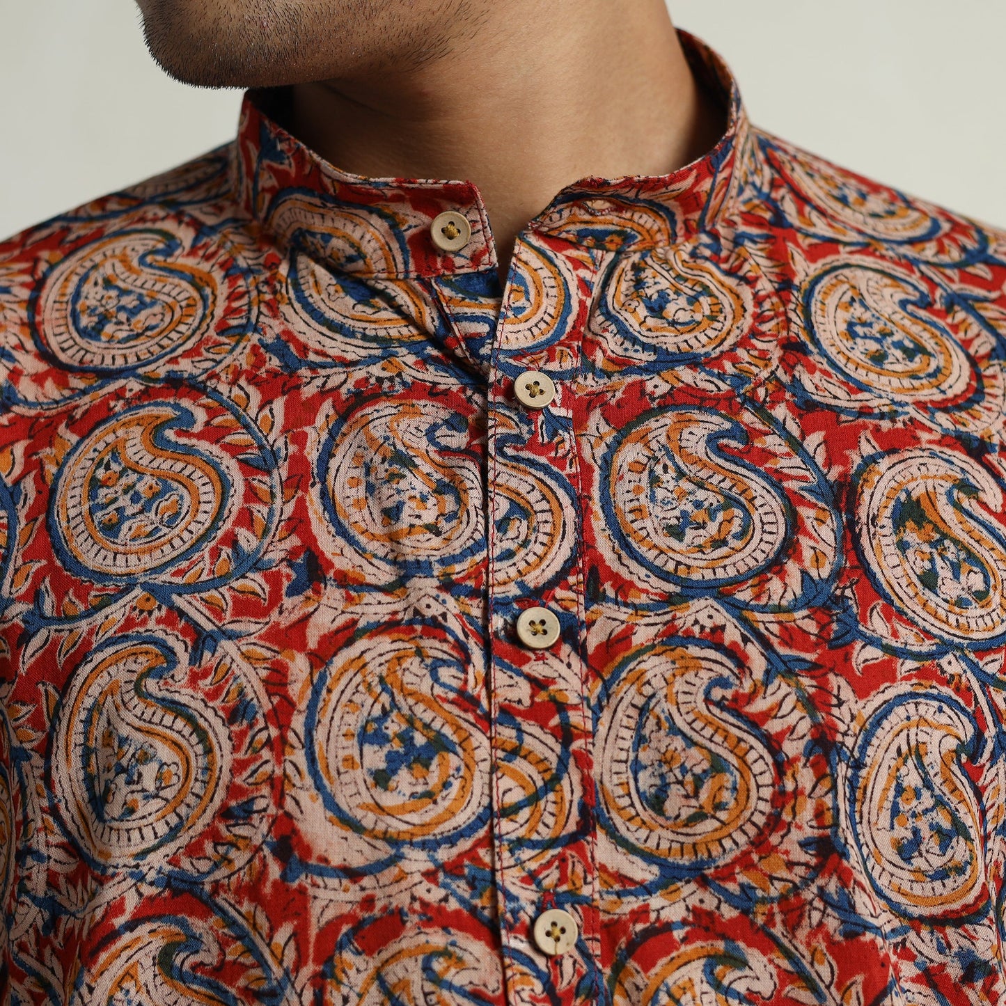 Buy Kalamkari Block Printed Cotton Men Long Kurta 05 Online at iTokri.com