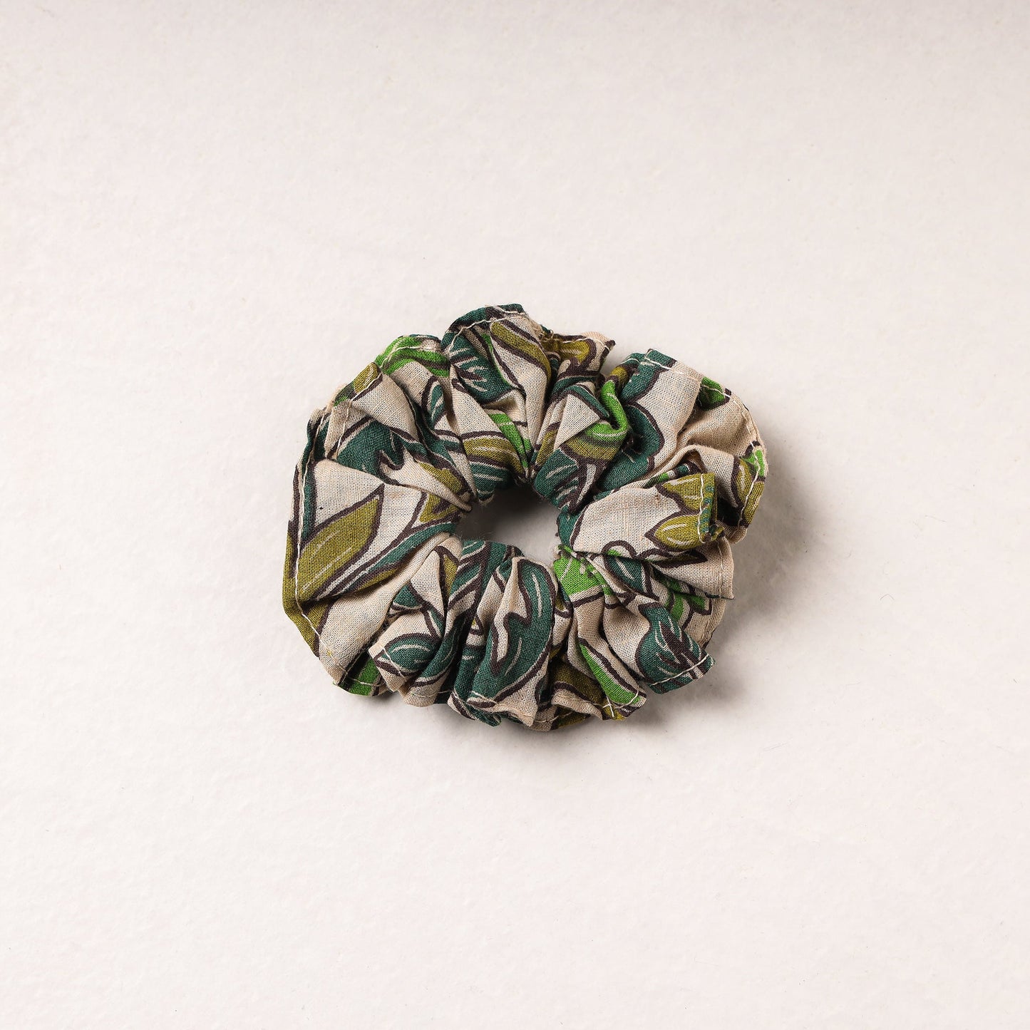Kalamkari Printed Cotton Elastic Rubber Band/Scrunchie