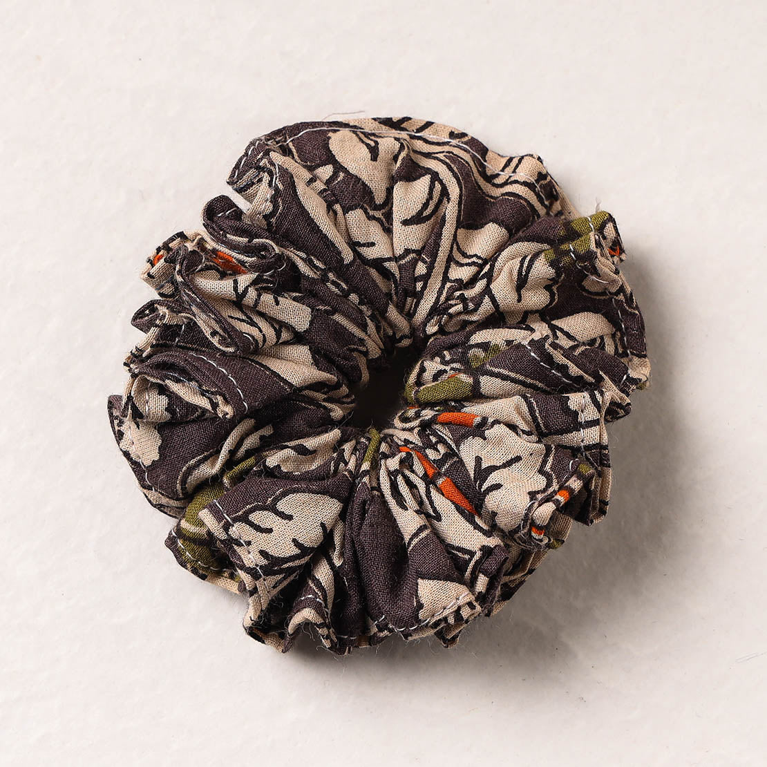 Kalamkari Printed Cotton Elastic Rubber Band/Scrunchie
