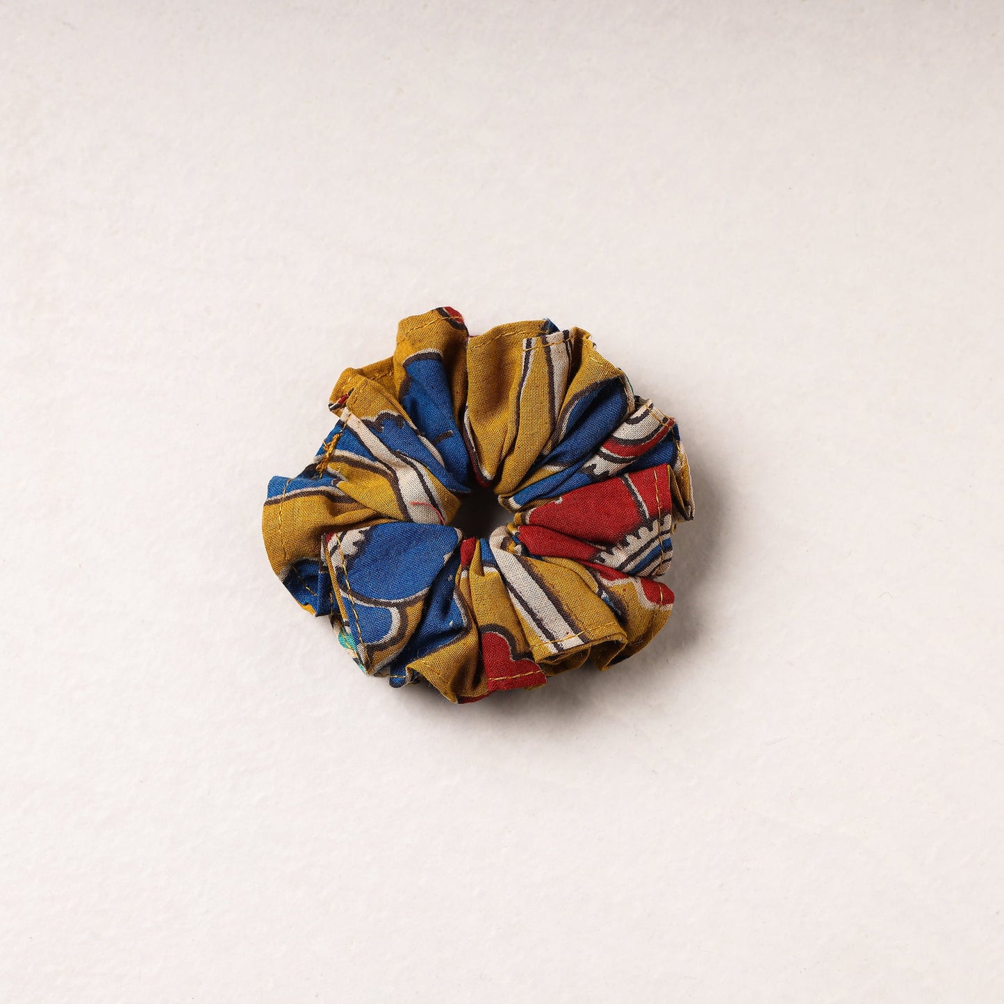 Kalamkari Printed Cotton Elastic Rubber Band/Scrunchie