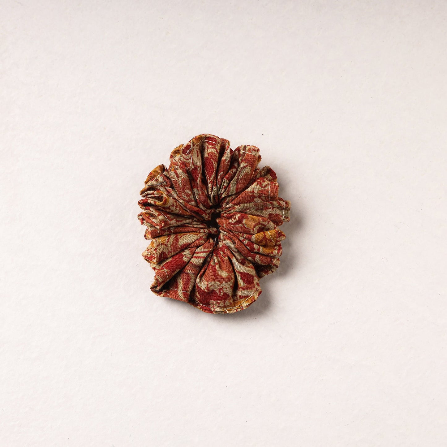 Kalamkari Block Printed Cotton Elastic Rubber Band/Scrunchie