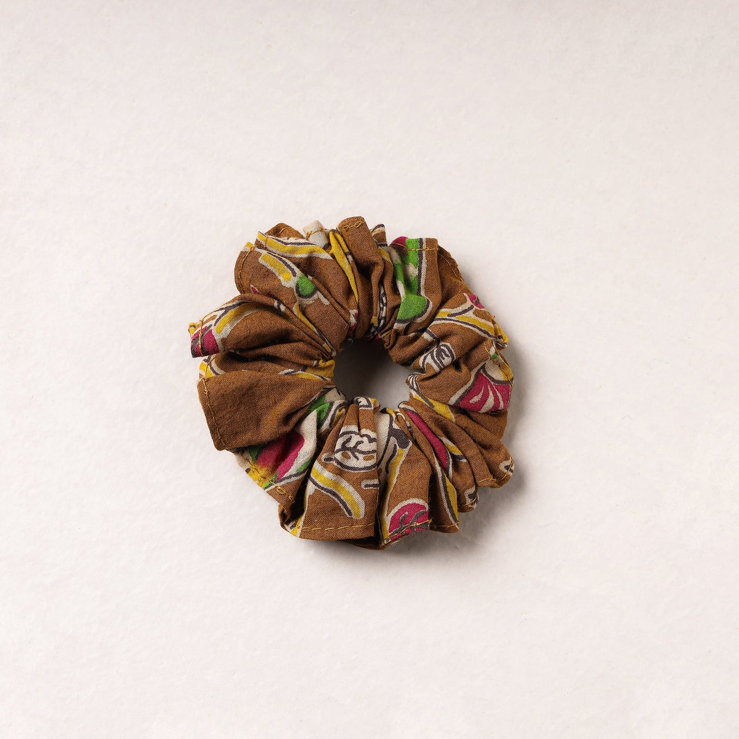 Kalamkari Printed Cotton Elastic Rubber Band/Scrunchie