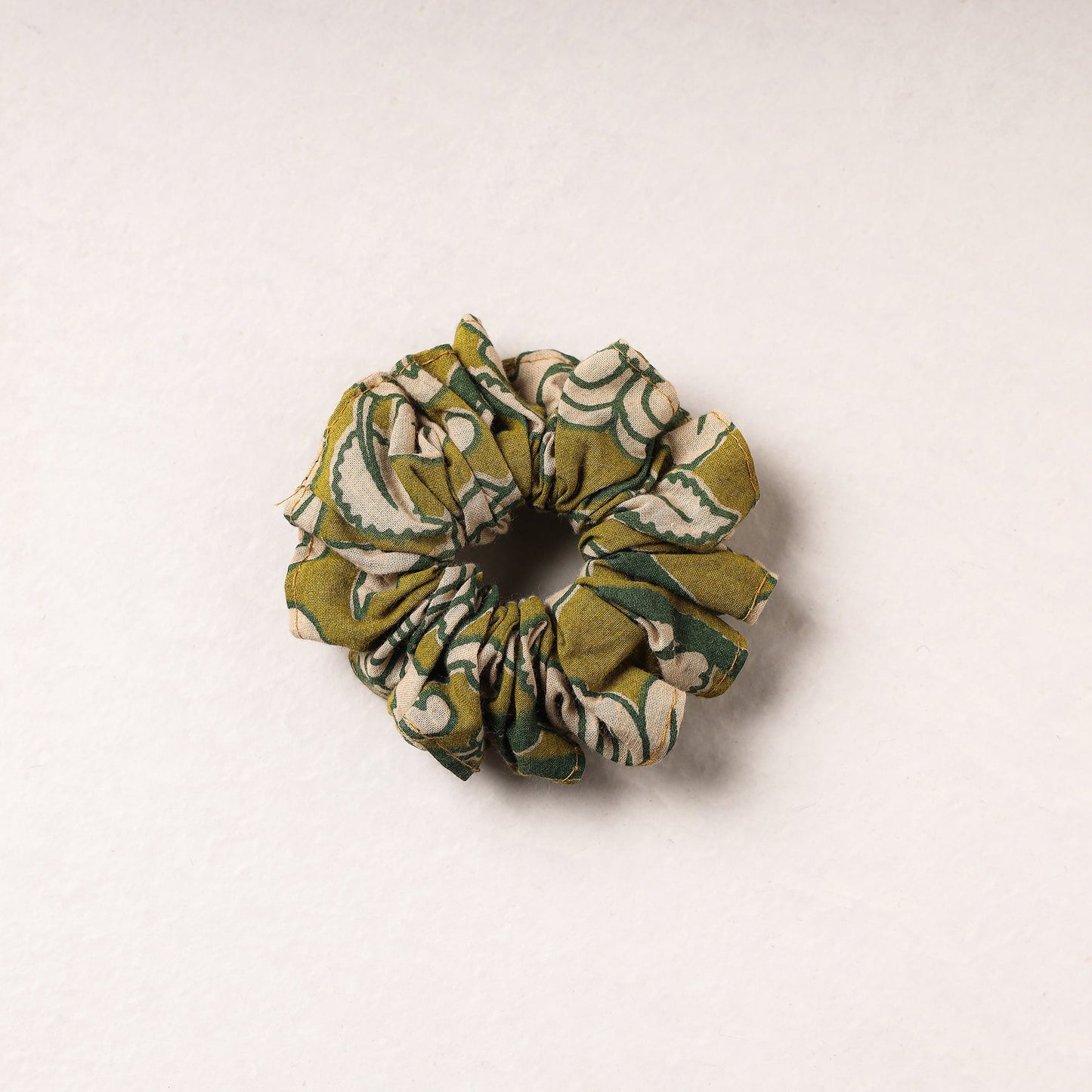 Kalamkari Printed Cotton Elastic Rubber Band/Scrunchie