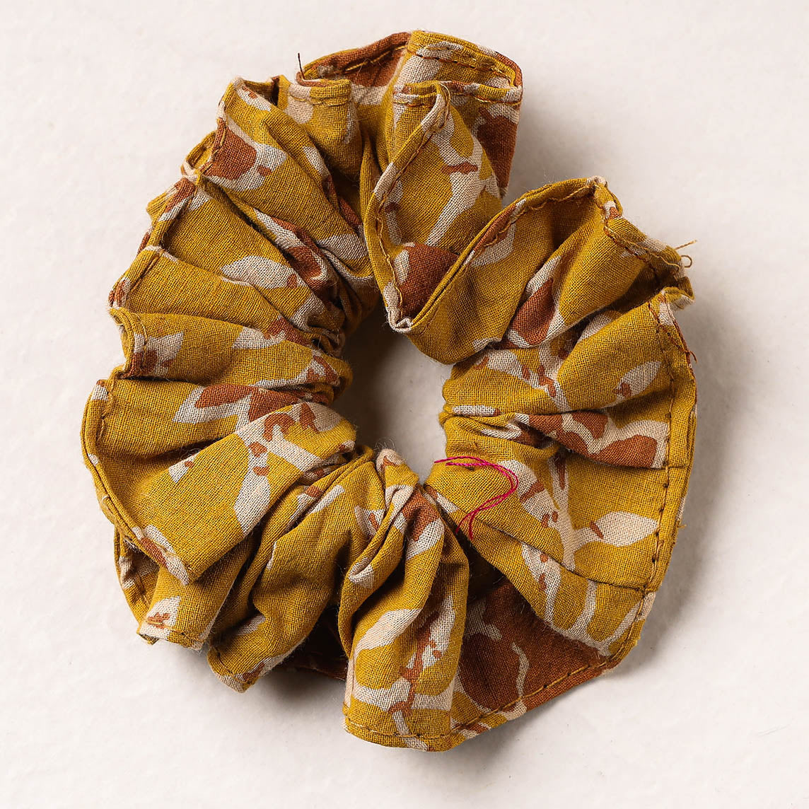 Kalamkari Printed Cotton Elastic Rubber Band/Scrunchie