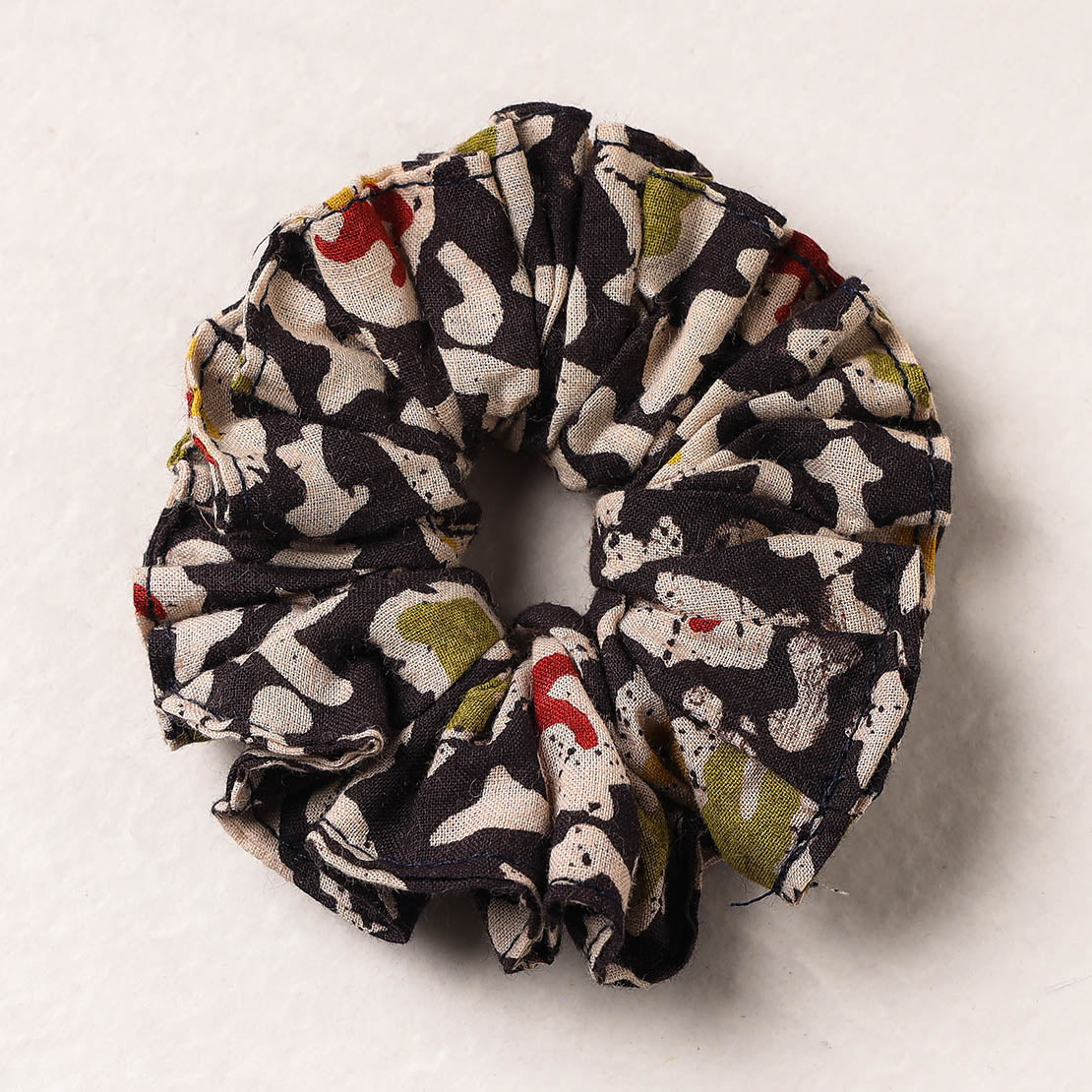 Kalamkari Printed Cotton Elastic Rubber Band/Scrunchie