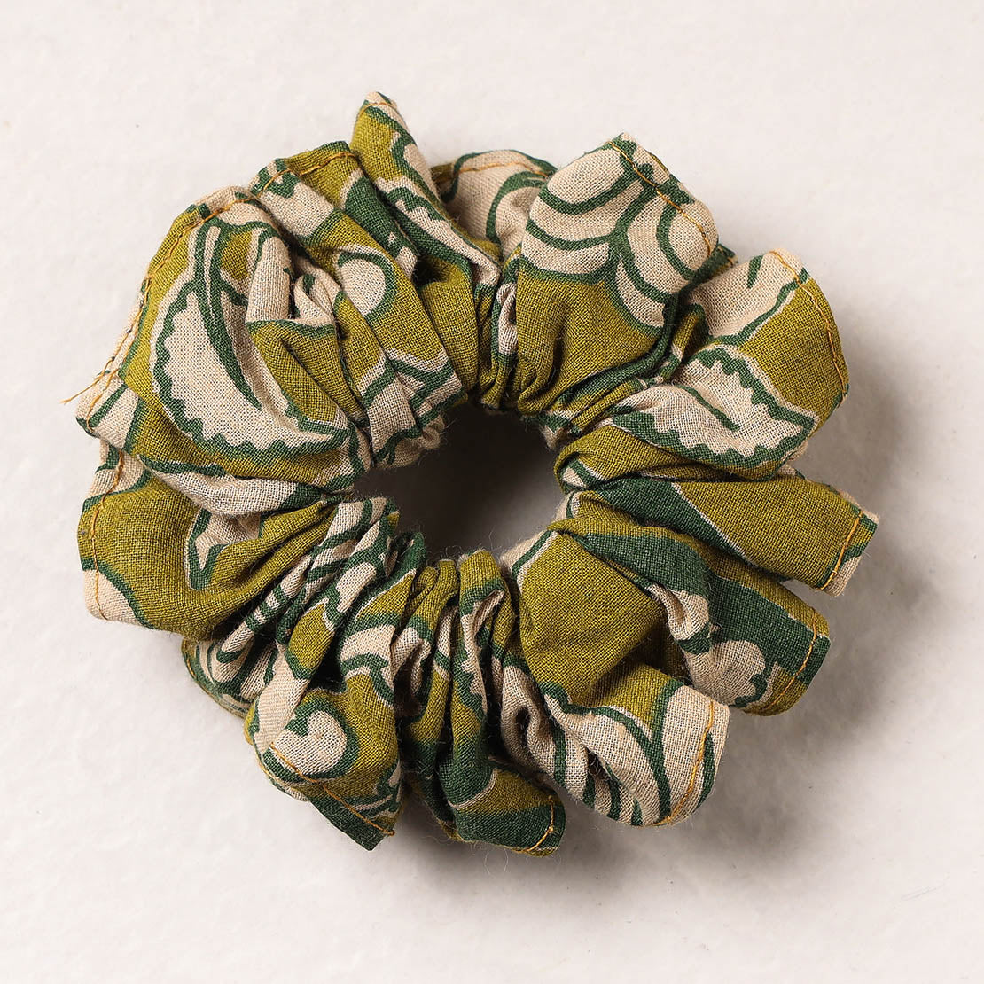 Kalamkari Printed Cotton Elastic Rubber Band/Scrunchie
