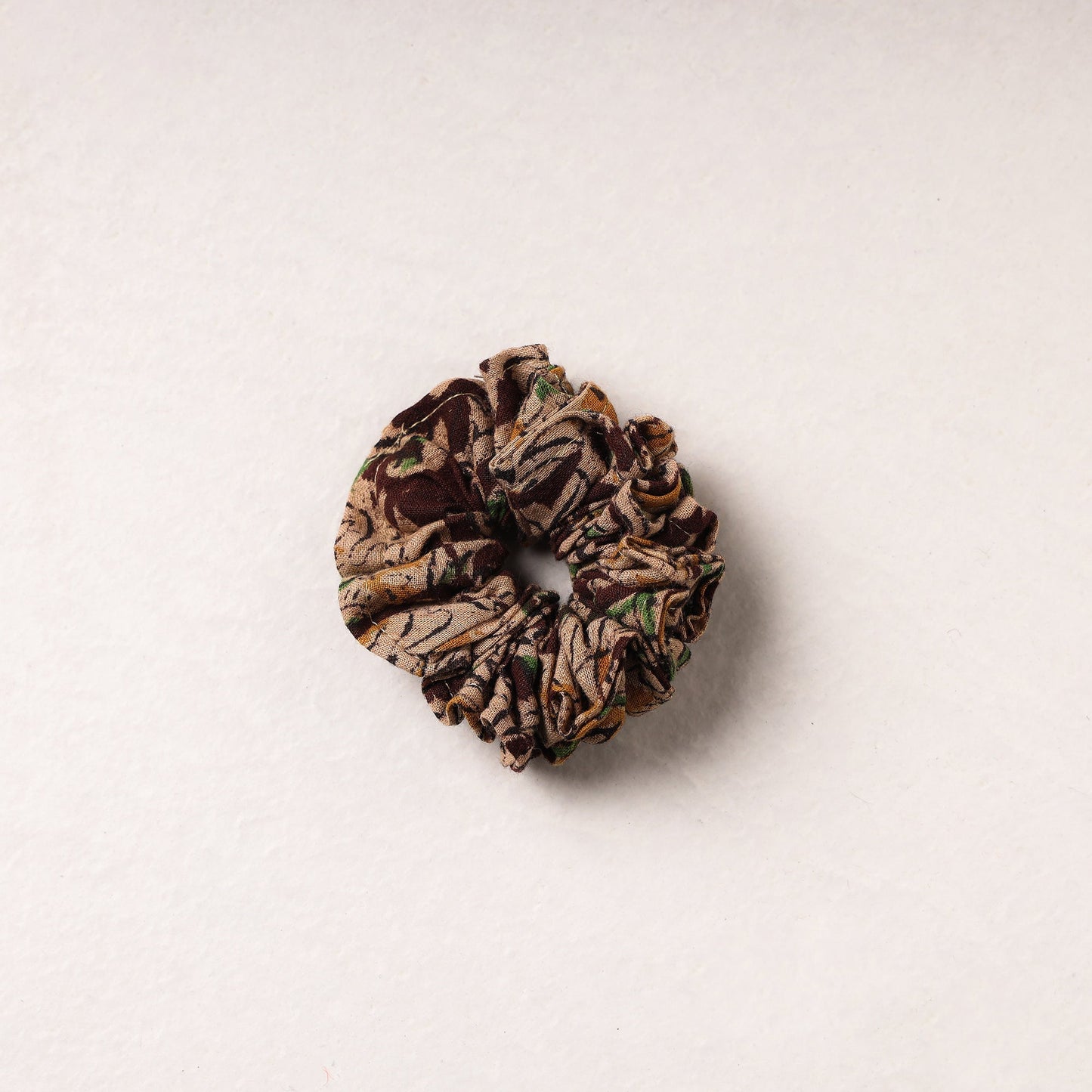 Kalamkari Block Printed Cotton Elastic Rubber Band/Scrunchie